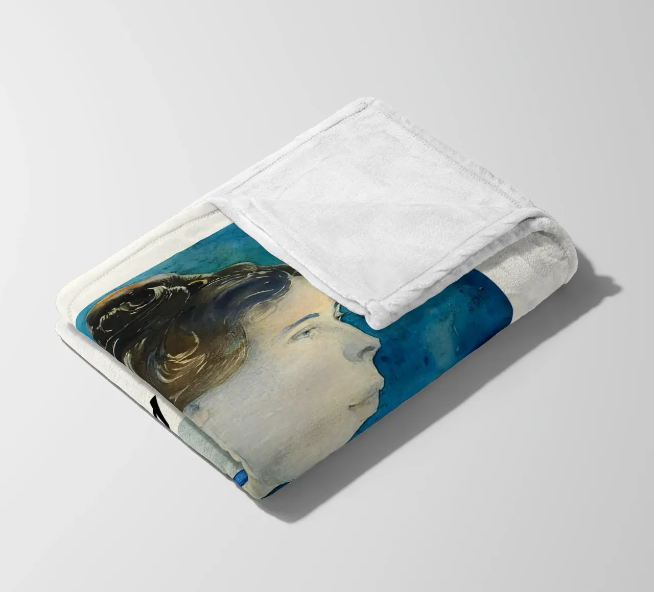Hilma af Klint Autoritratto 1907 Aura blu coperta in pile da homdeco