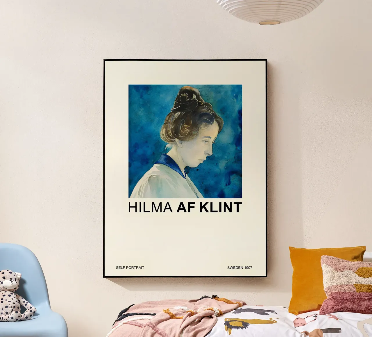 Hilma af Klint Autoritratto 1907 Aura blu plexiglass da homdeco