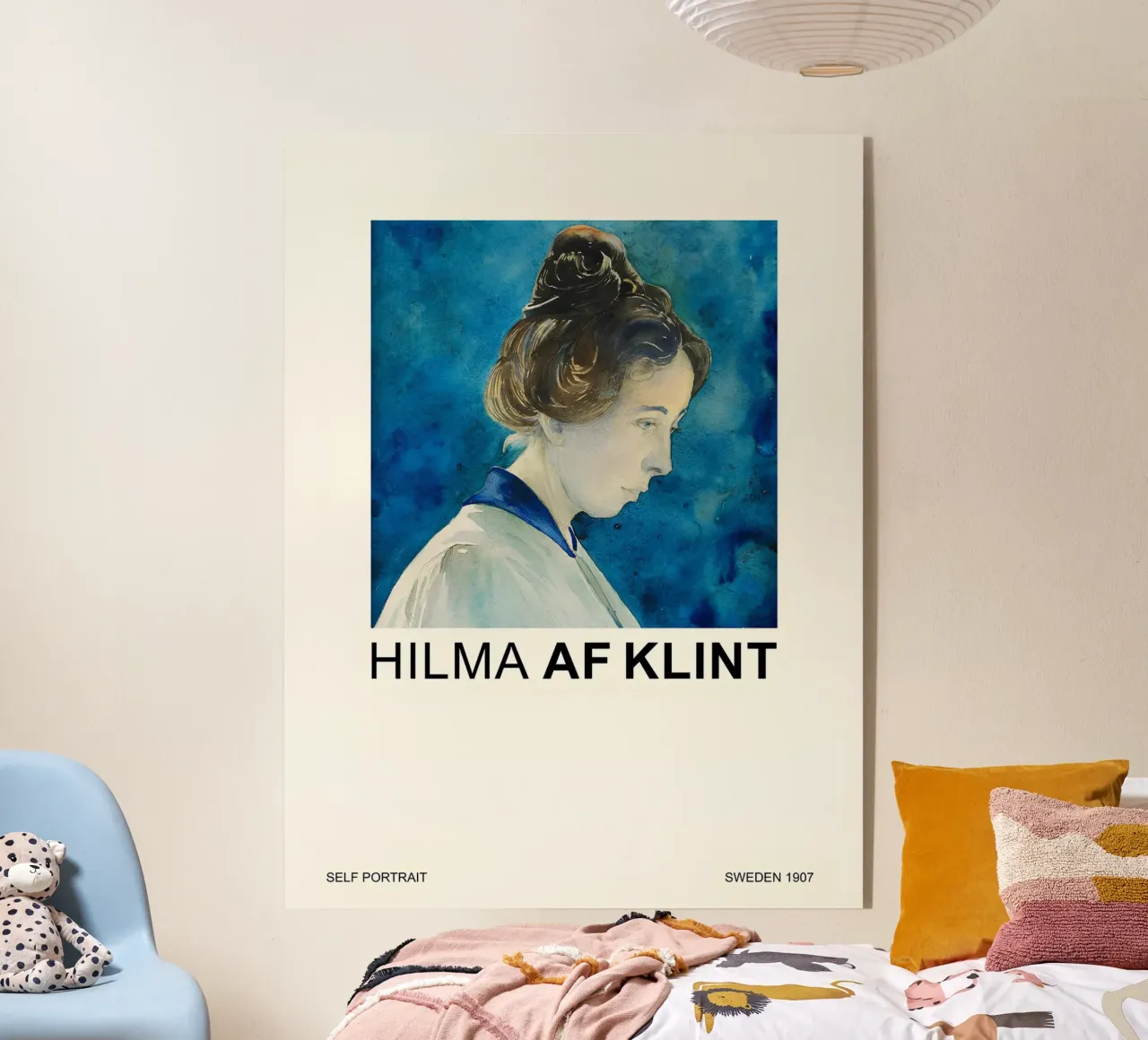 Hilma af Klint Autoritratto 1907 Aura blu plexiglass da homdeco