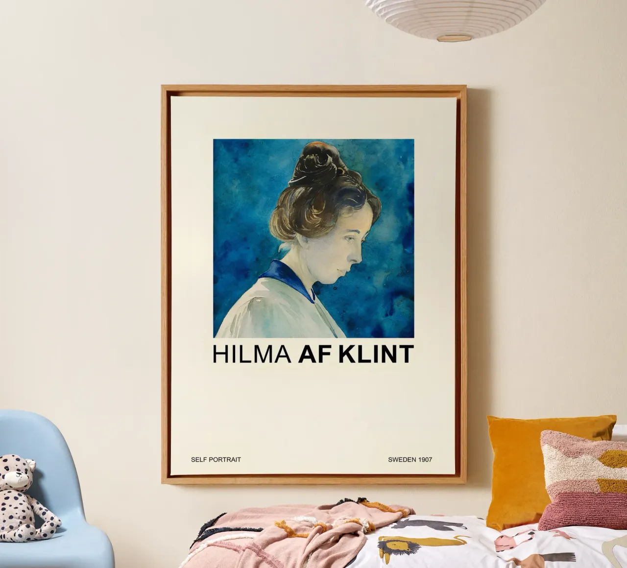 Hilma af Klint Self Portrait 1907 Blue Aura canvas by homdeco