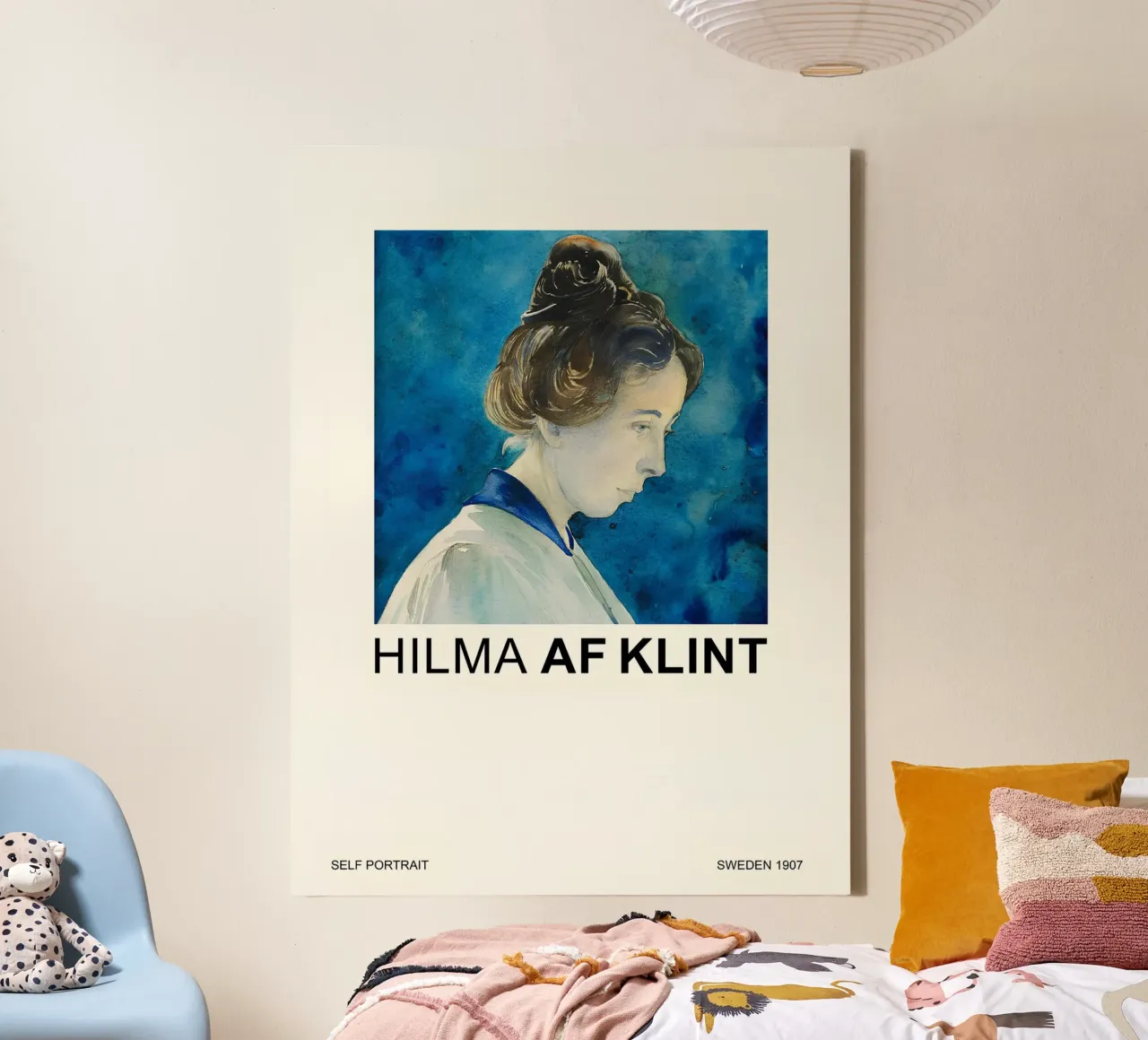 Hilma af Klint Self Portrait 1907 Blue Aura canvas by homdeco