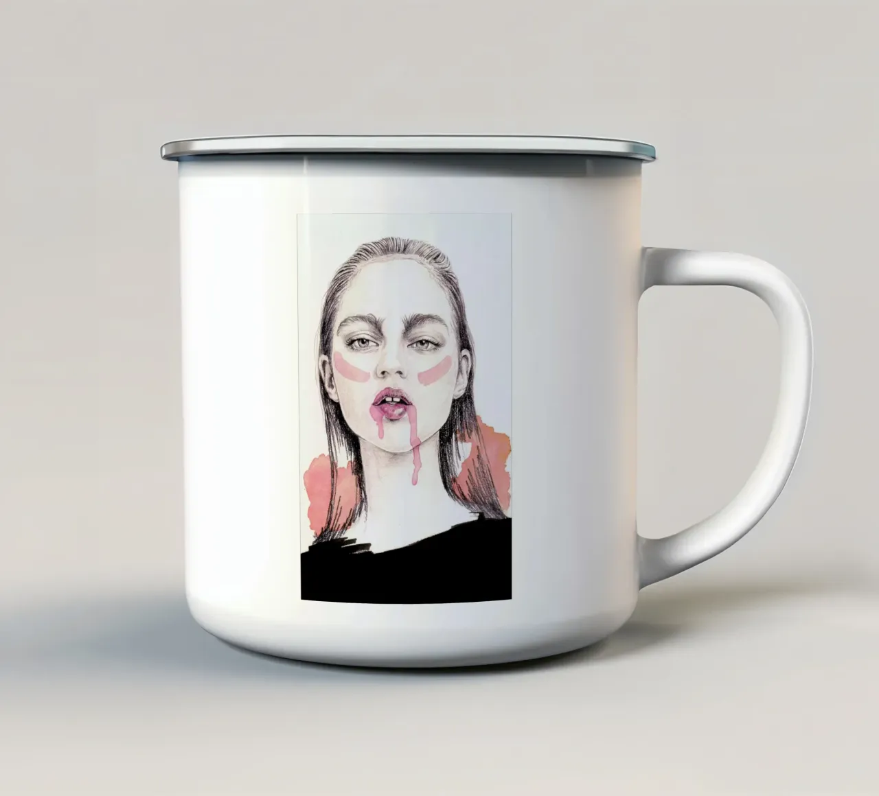 Love-Hate Relationship tazza in smalto da Meegan Barnes