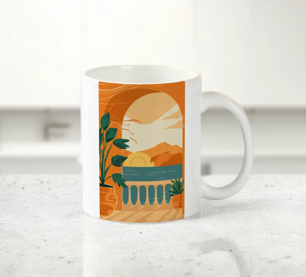 Terracotta Balcony Serenity tazza in ceramica da Veil Maya