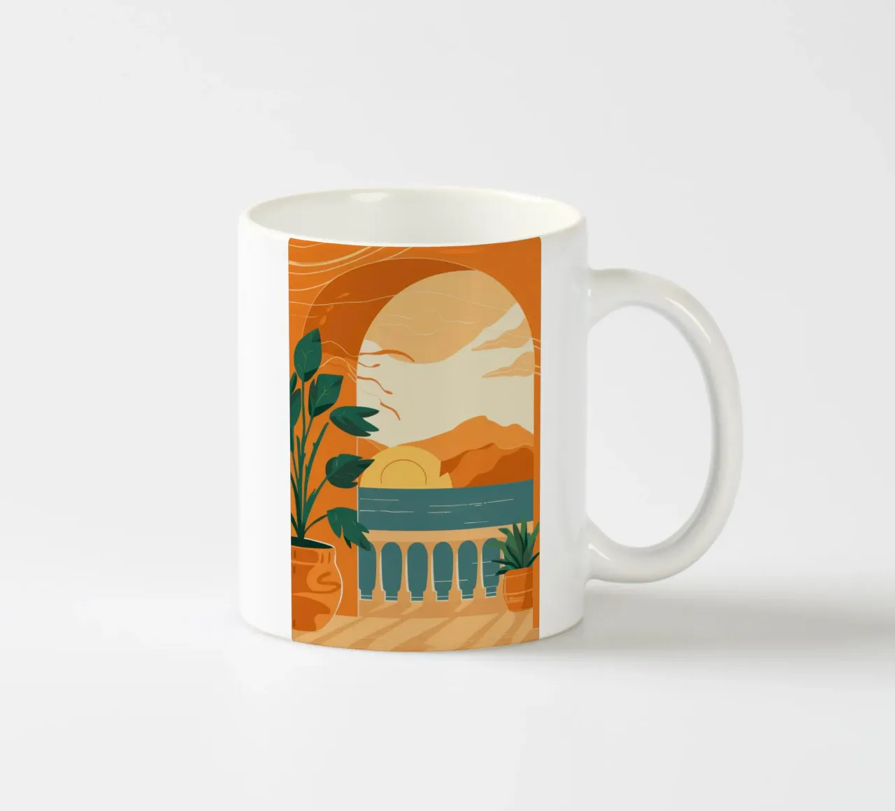 Terracotta Balcony Serenity tazza in ceramica da Veil Maya