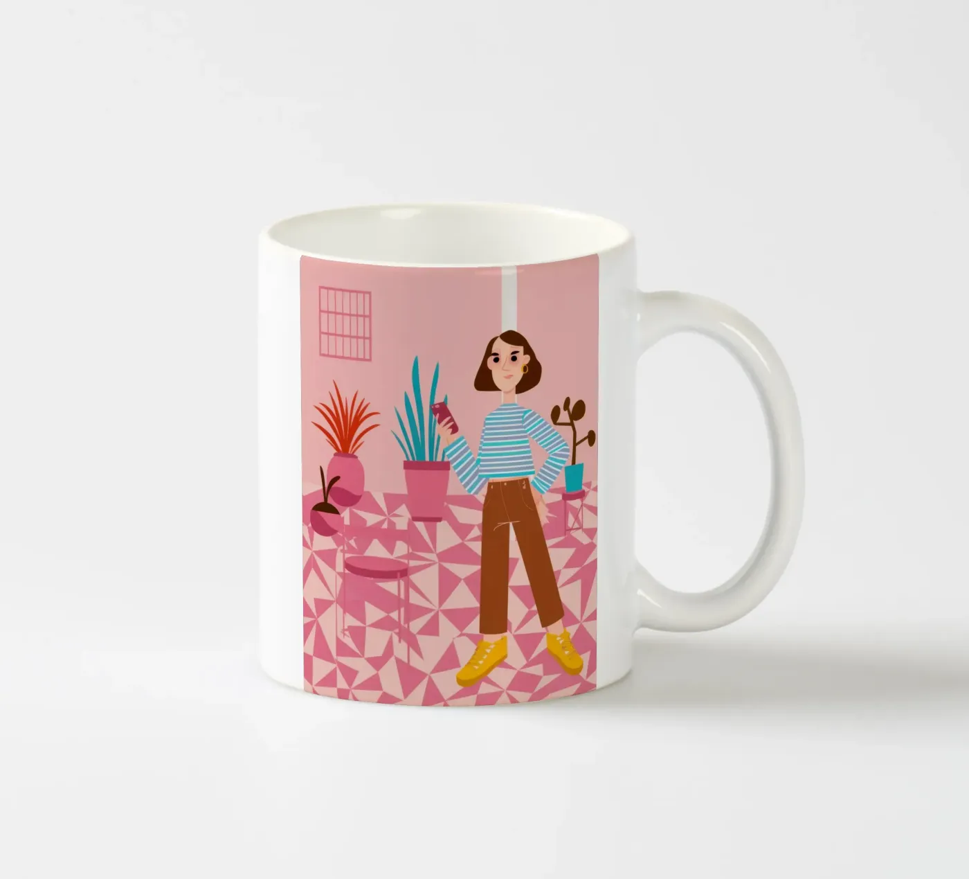 Positività del pavimento modellato tazza in ceramica da Veil Maya