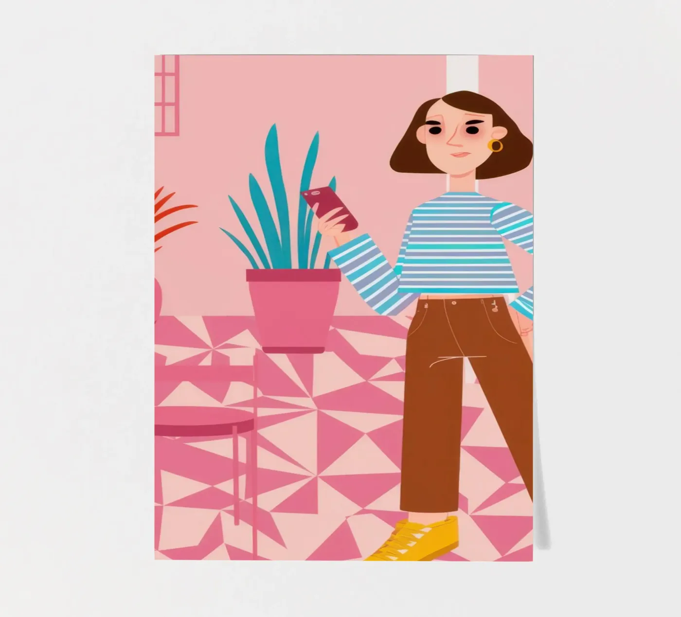 Patterned Floor Positivity sticker sheet by Veil Maya