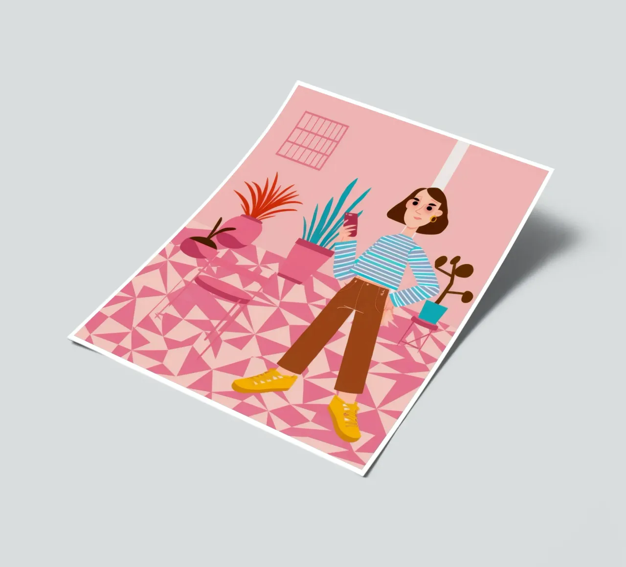 Gemusterter Boden Positivität Stickerbogen von Veil Maya