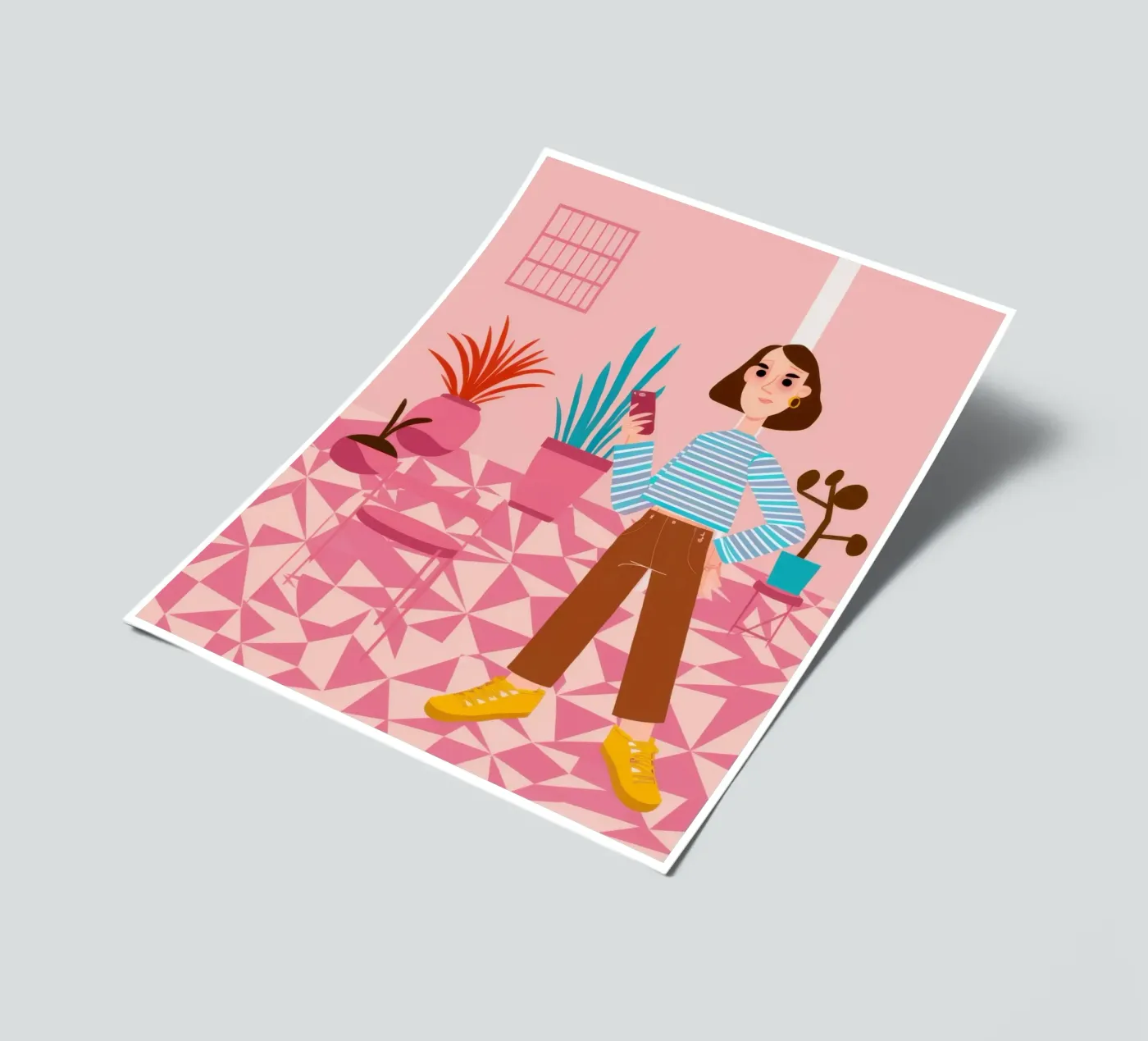 Patterned Floor Positivity sticker sheet by Veil Maya