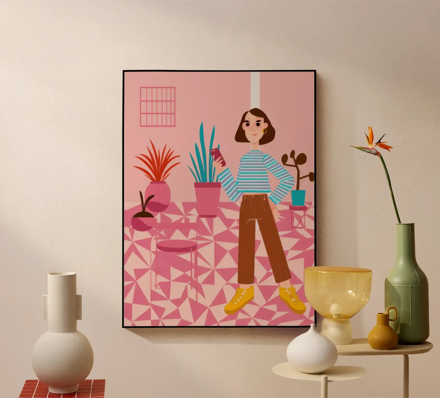 Positiviteit voor vloeren met patronen acryl van Veil Maya