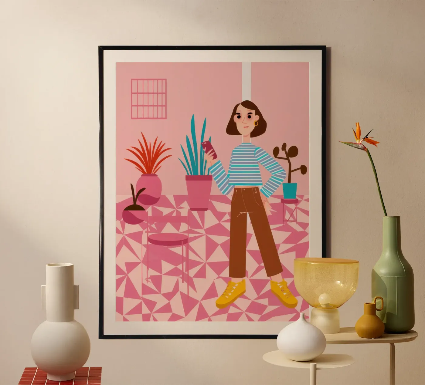 Patterned Floor Positivity poster by Veil Maya