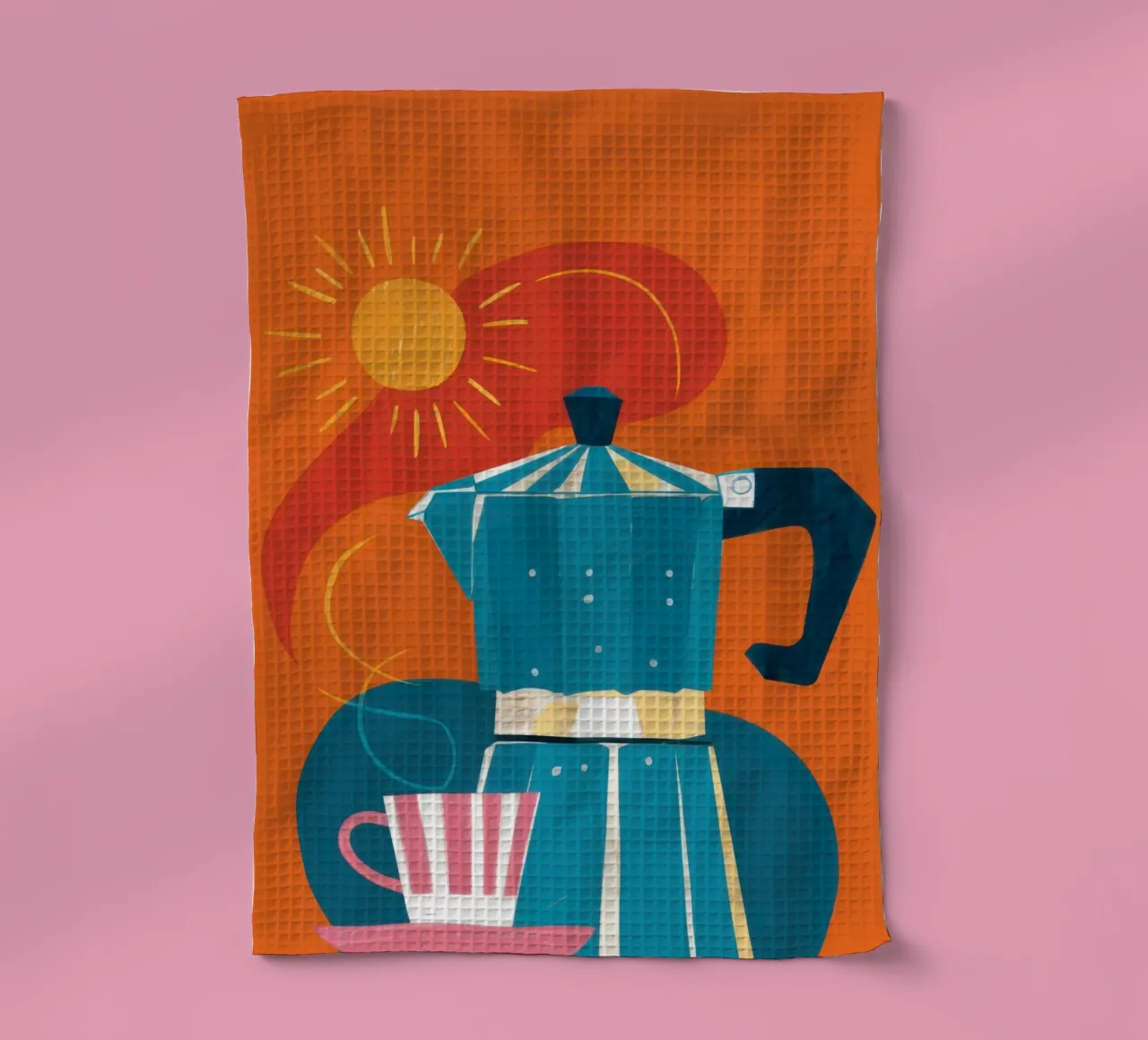 Rituale del caffè mattutino canovaccio da cucina da Veil Maya