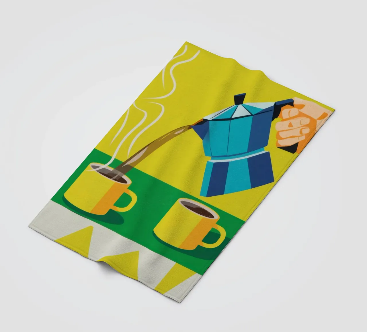 Dampfendes Kaffee-Duett Fleecedecke von Veil Maya