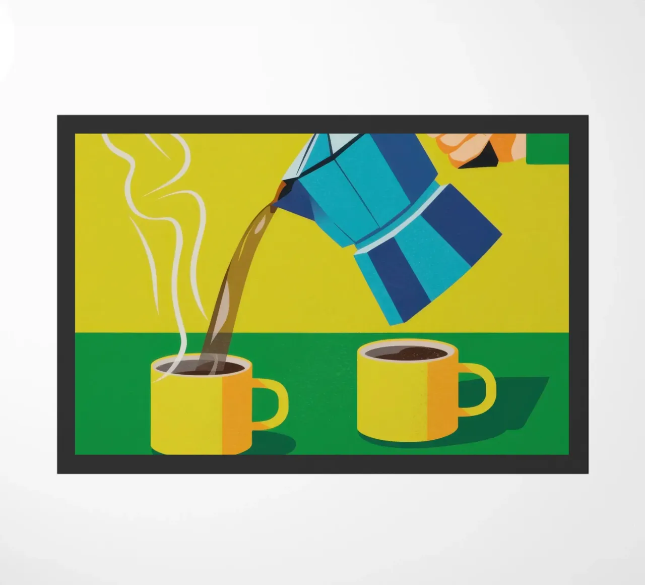 Duetto di caffè fumante zerbino da Veil Maya