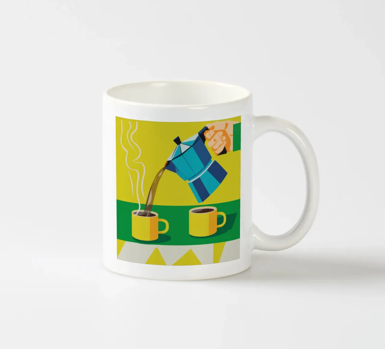 Duetto di caffè fumante tazza in ceramica da Veil Maya