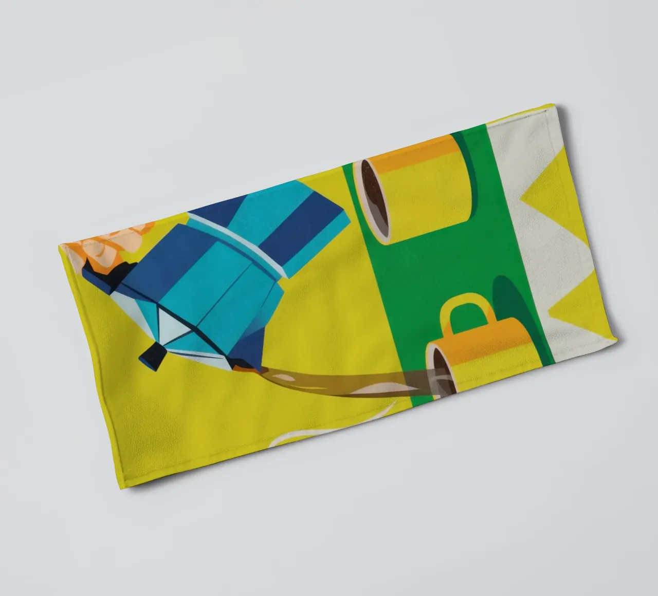 Steaming Coffee Duet towel by Veil Maya