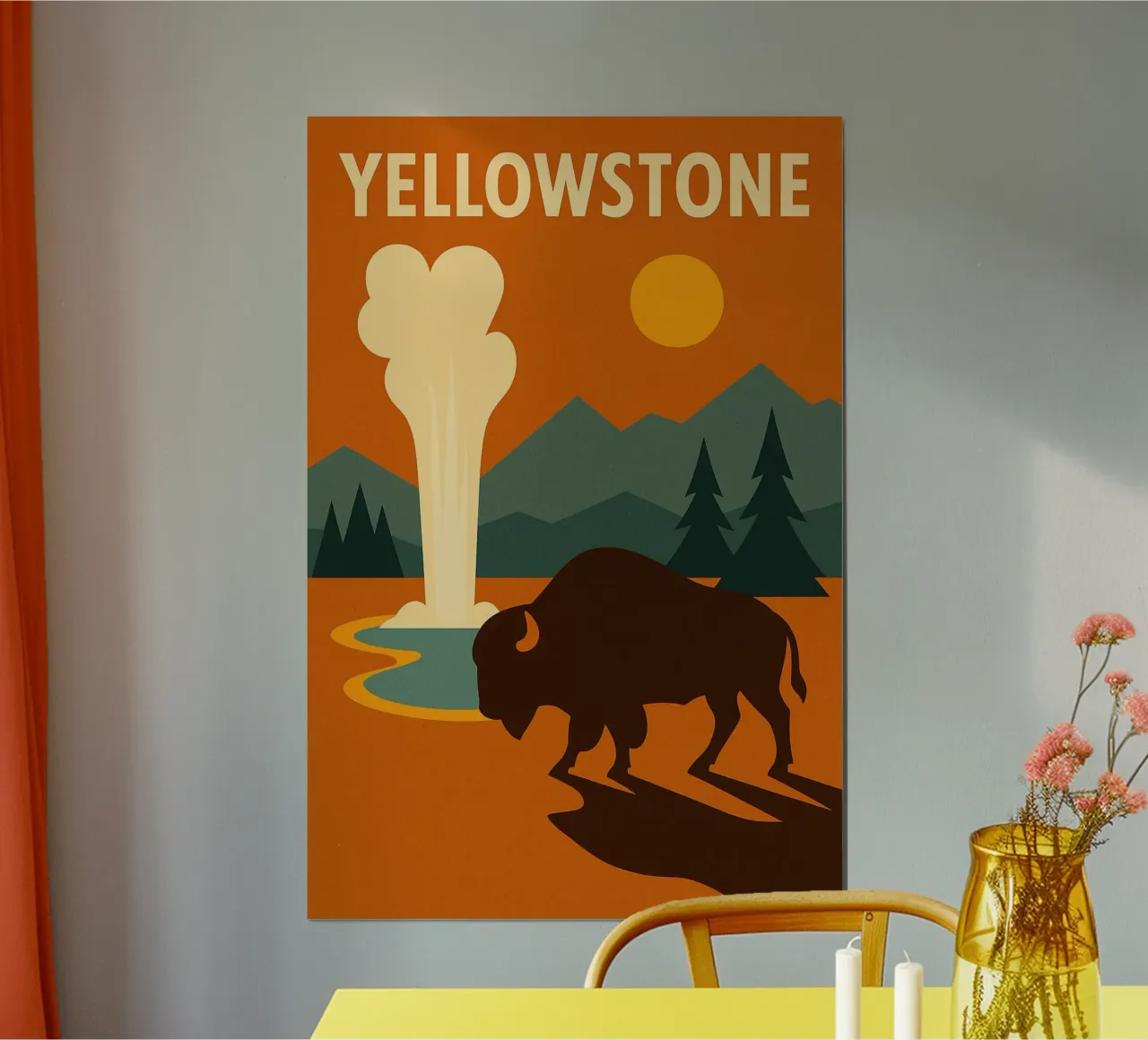 YELLOWSTONE - The call of the great outdoors poster by JETLAG | affiches voyage