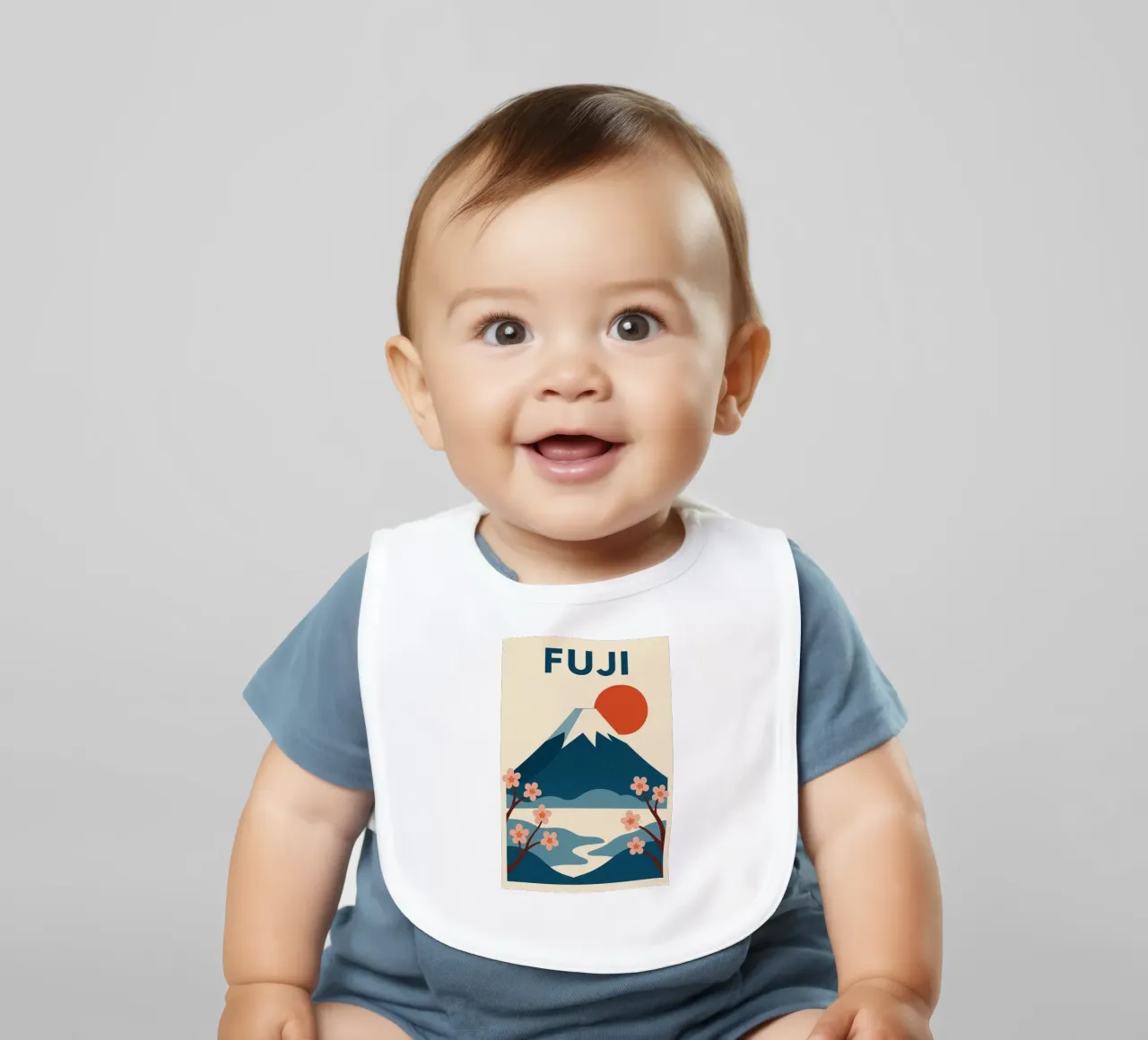 FUJI - L'eleganza giapponese in un colpo d'occhio bavaglino da JETLAG | affiches voyage