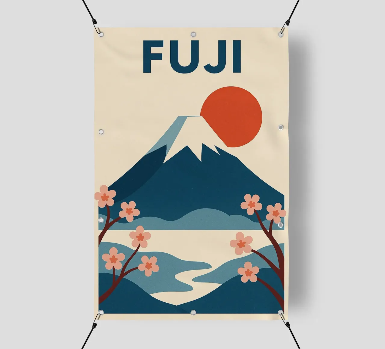FUJI - L'eleganza giapponese in un colpo d'occhio telo in pvc da JETLAG | affiches voyage