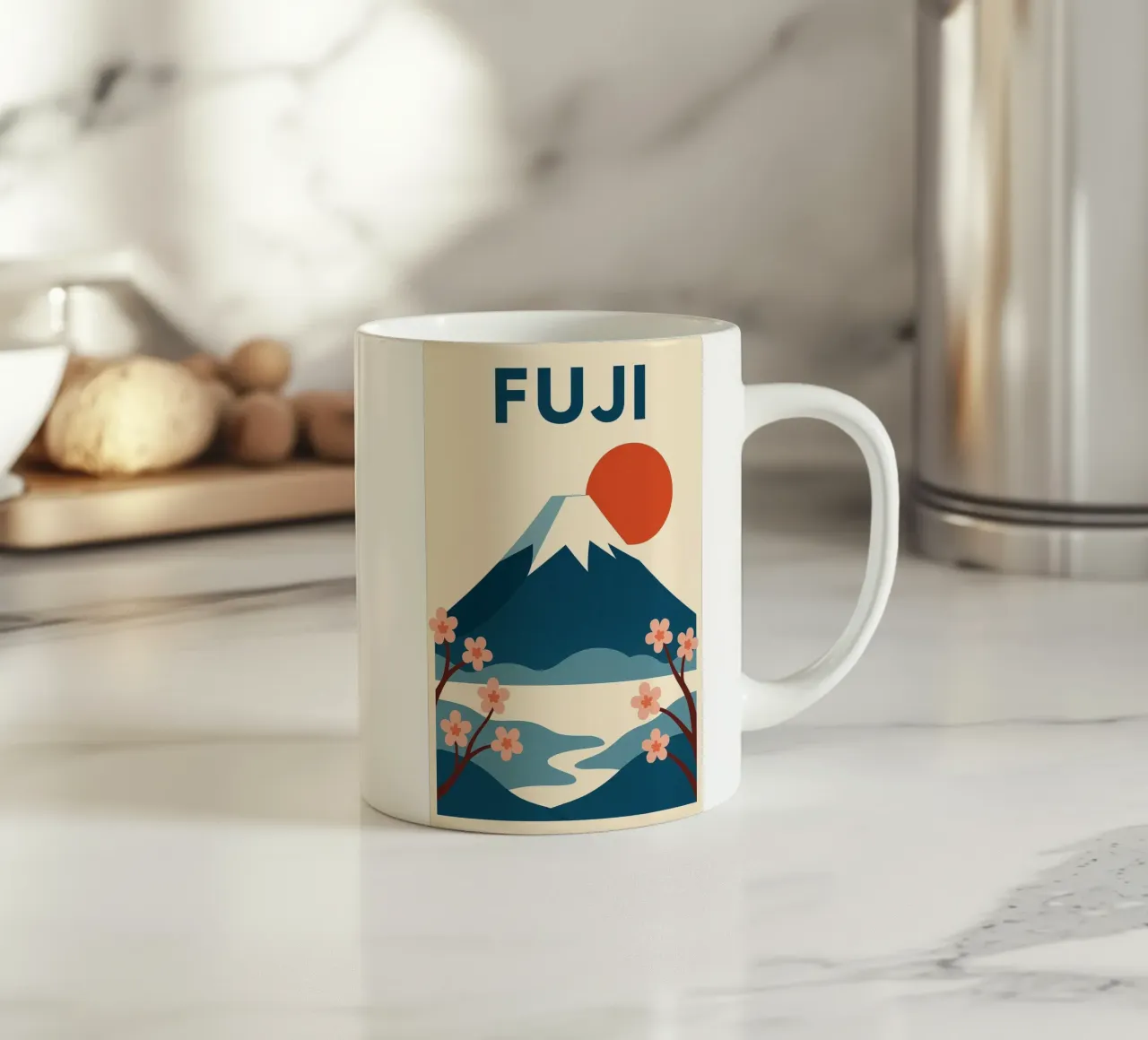 FUJI - L'eleganza giapponese in un colpo d'occhio tazza in ceramica da JETLAG | affiches voyage