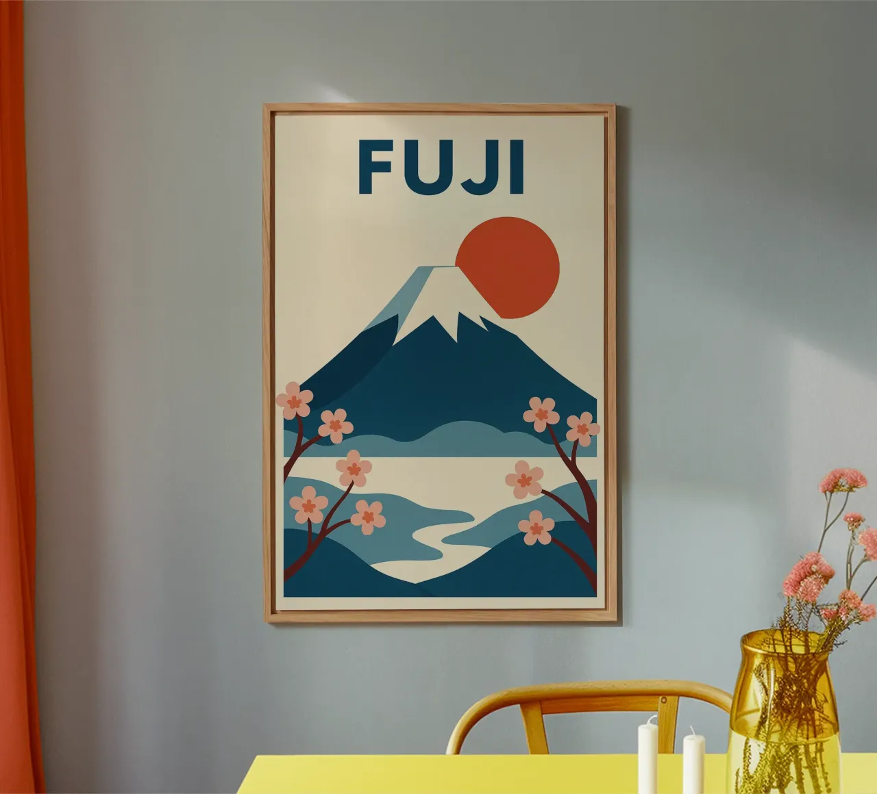 FUJI - L'eleganza giapponese in un colpo d'occhio alluminio dibond da JETLAG | affiches voyage