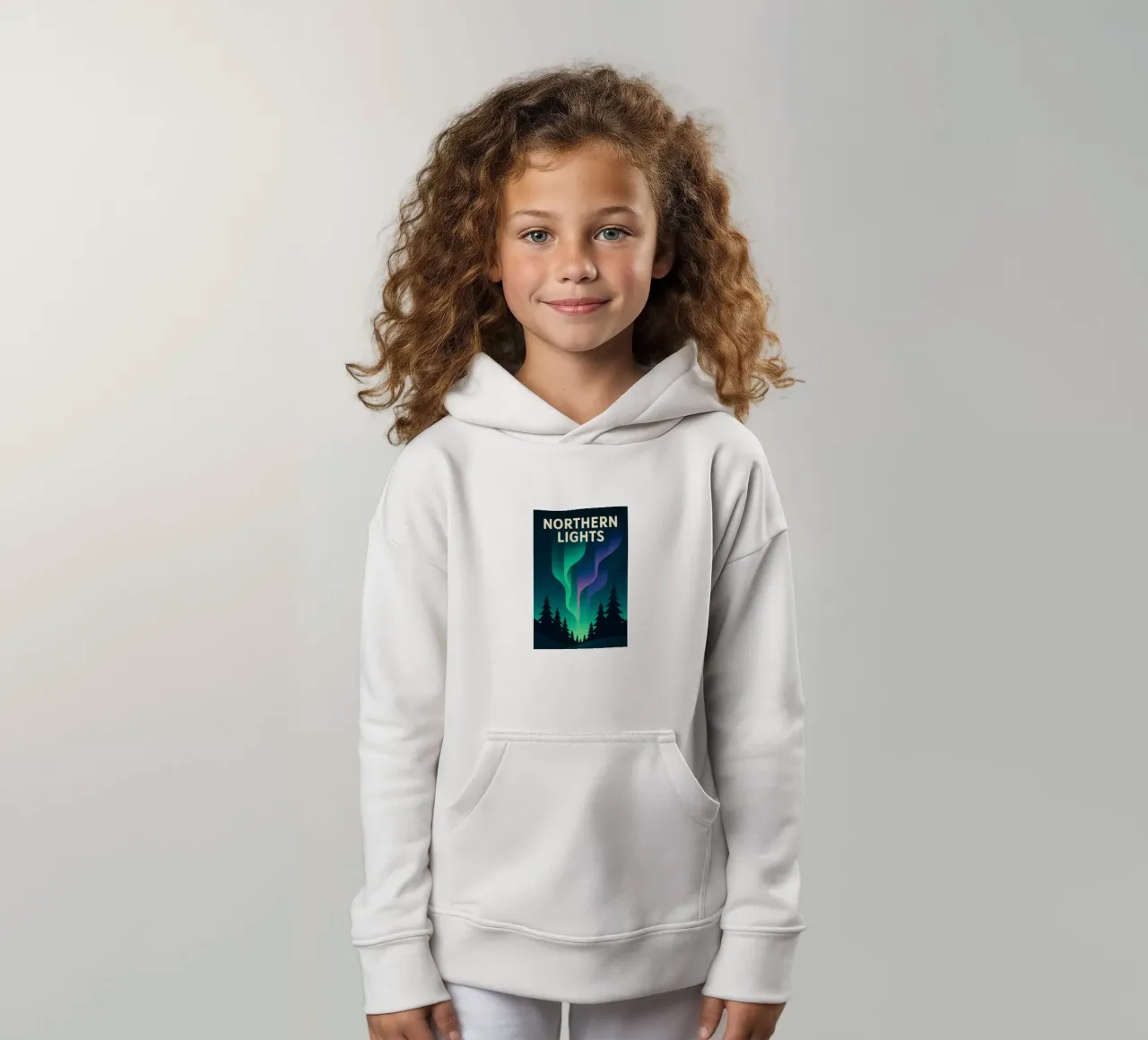 NORTHERN LIGHTS - Bringing the magic of the boreal to your home kids hoodie by JETLAG | affiches voyage