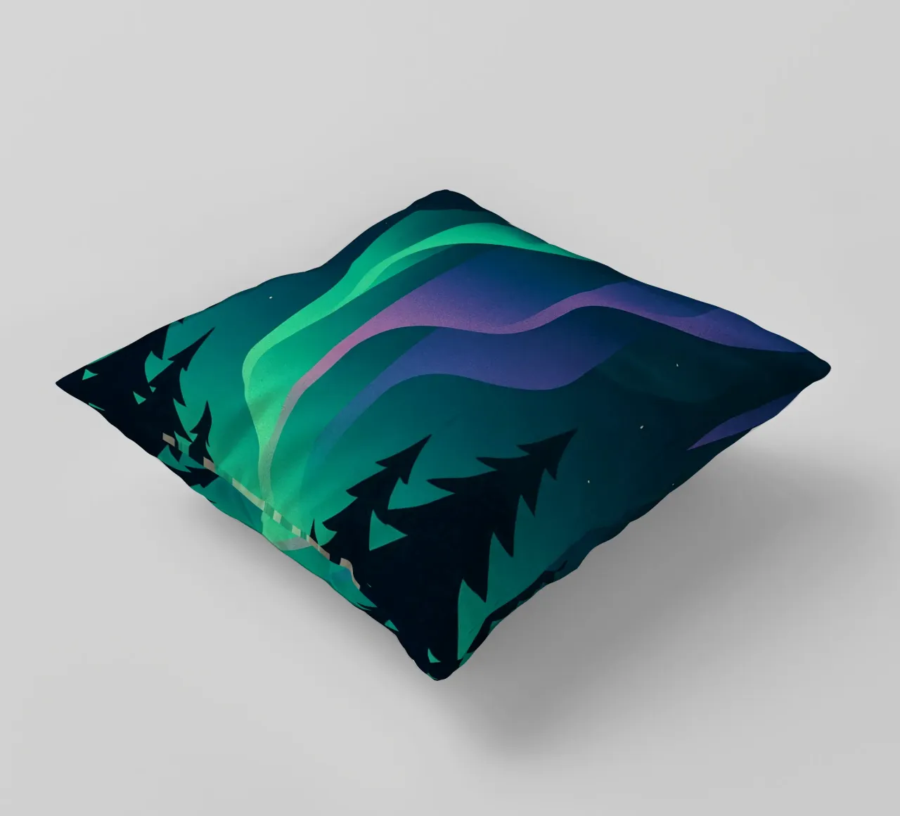 NORTHERN LIGHTS - Bringing the magic of the boreal to your home decorative cushion by JETLAG | affiches voyage