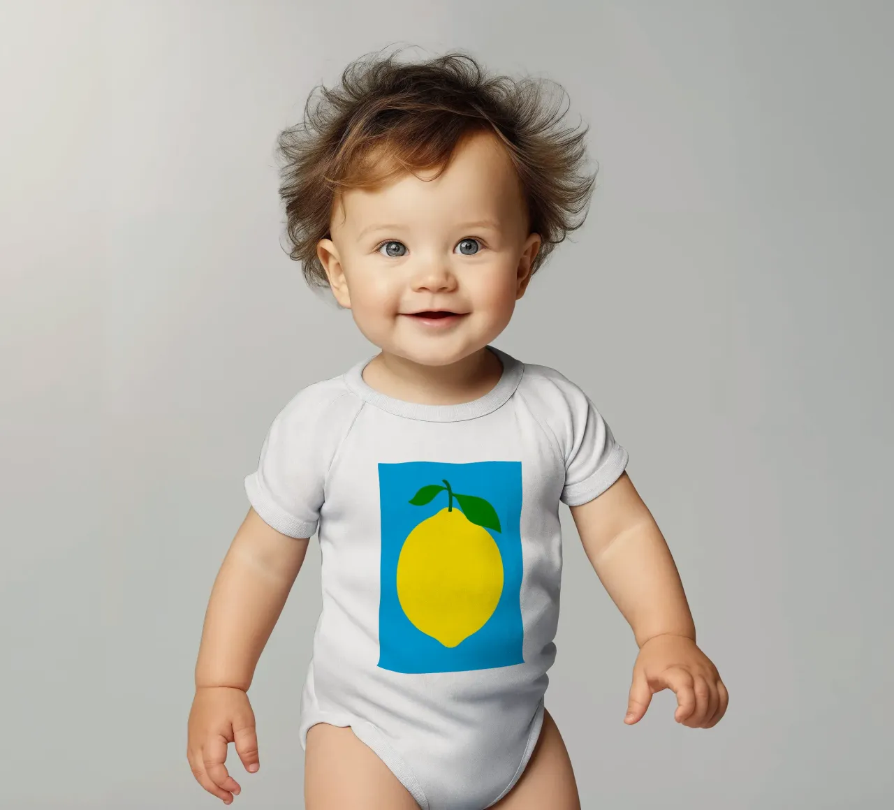 Die Zitrone Kurzarm Babybody von KidzStudio