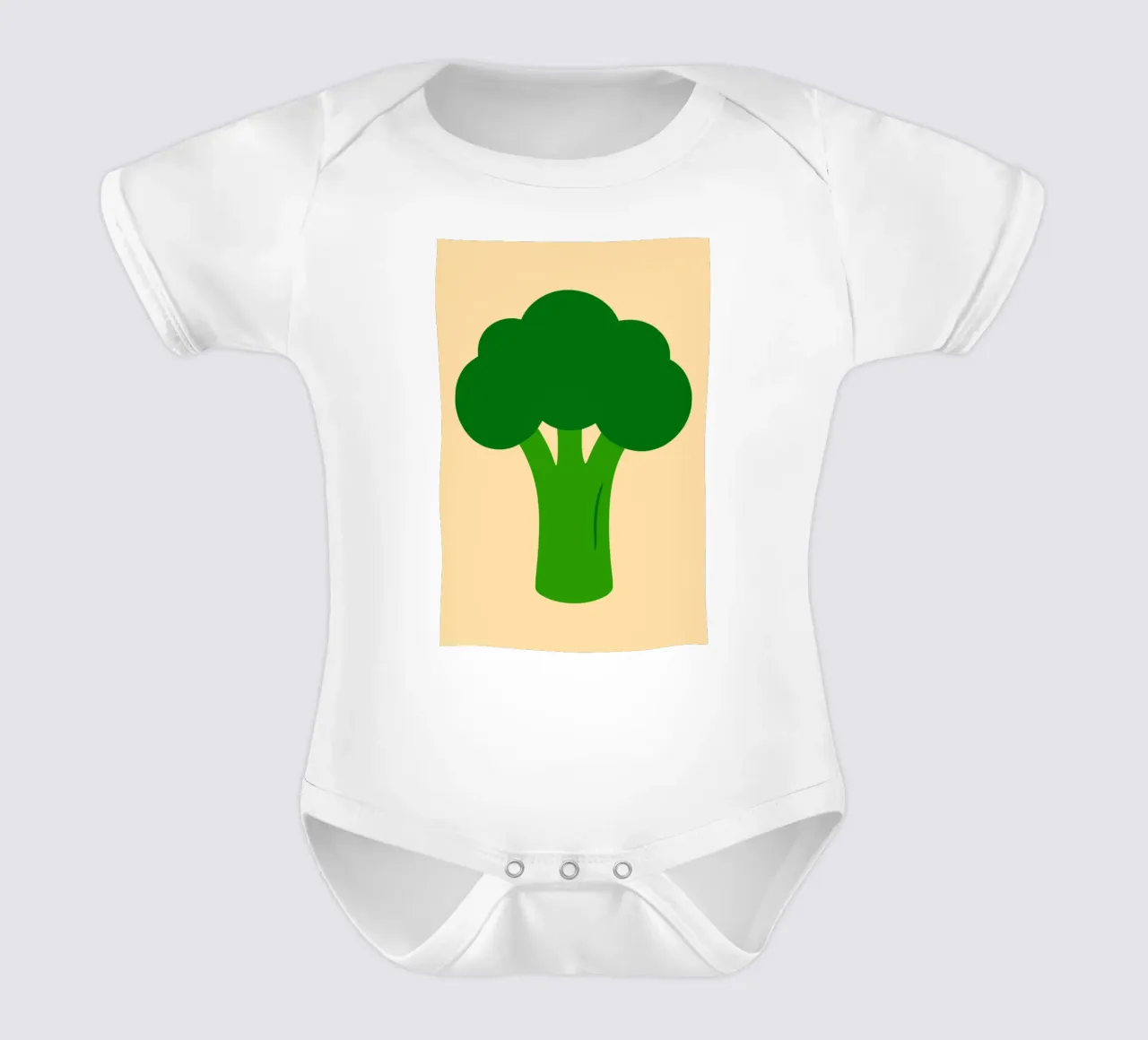 Broccoli Power body neonato maniche corte da KidzStudio