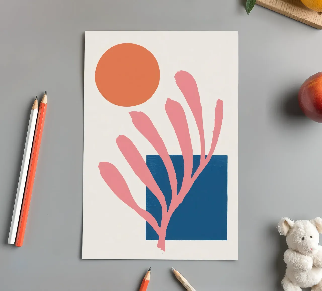 Minimalist Botanical Form sticker sheet by Veil Maya
