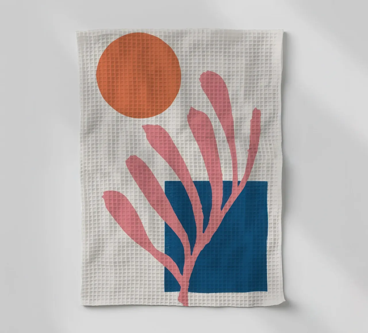 Forme botanique minimaliste torchon de Veil Maya
