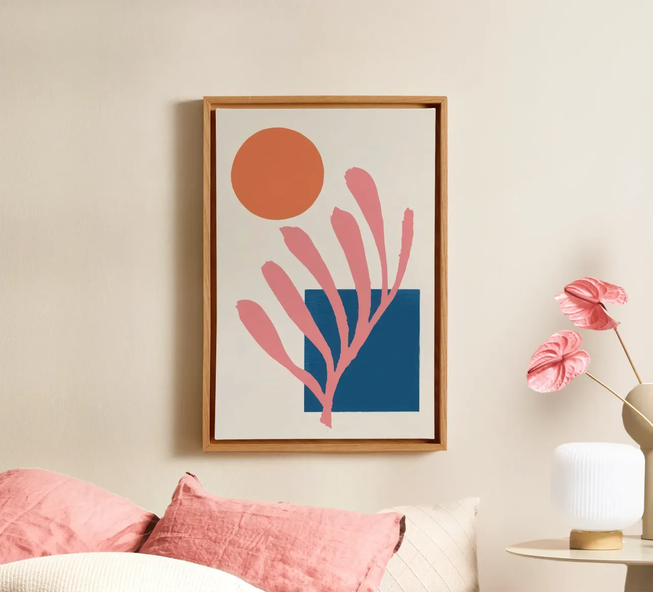 Minimalist Botanical Form canvas by Veil Maya