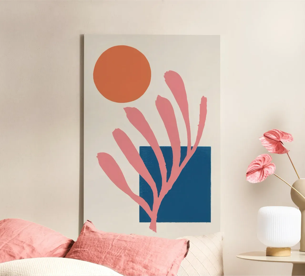 Minimalist Botanical Form canvas by Veil Maya