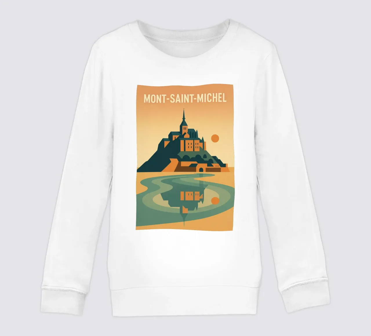 MONT-SAINT-MICHEL - Un'isola tra mare e cielo felpa bambino da JETLAG | affiches voyage