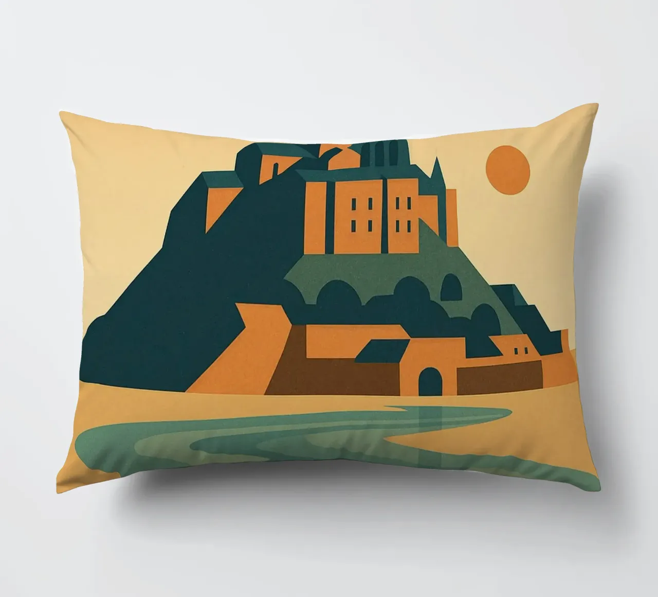 MONT-SAINT-MICHEL - Un'isola tra mare e cielo cuscino da JETLAG | affiches voyage