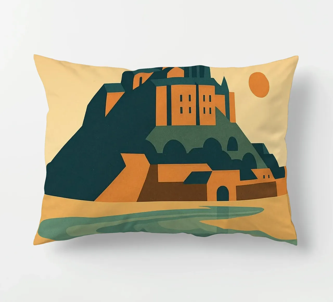 MONT-SAINT-MICHEL - Un'isola tra mare e cielo cuscino da JETLAG | affiches voyage