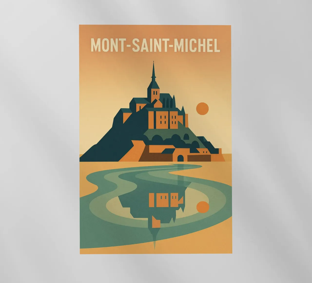 MONT-SAINT-MICHEL - Un'isola tra mare e cielo pellicola backlit da JETLAG | affiches voyage