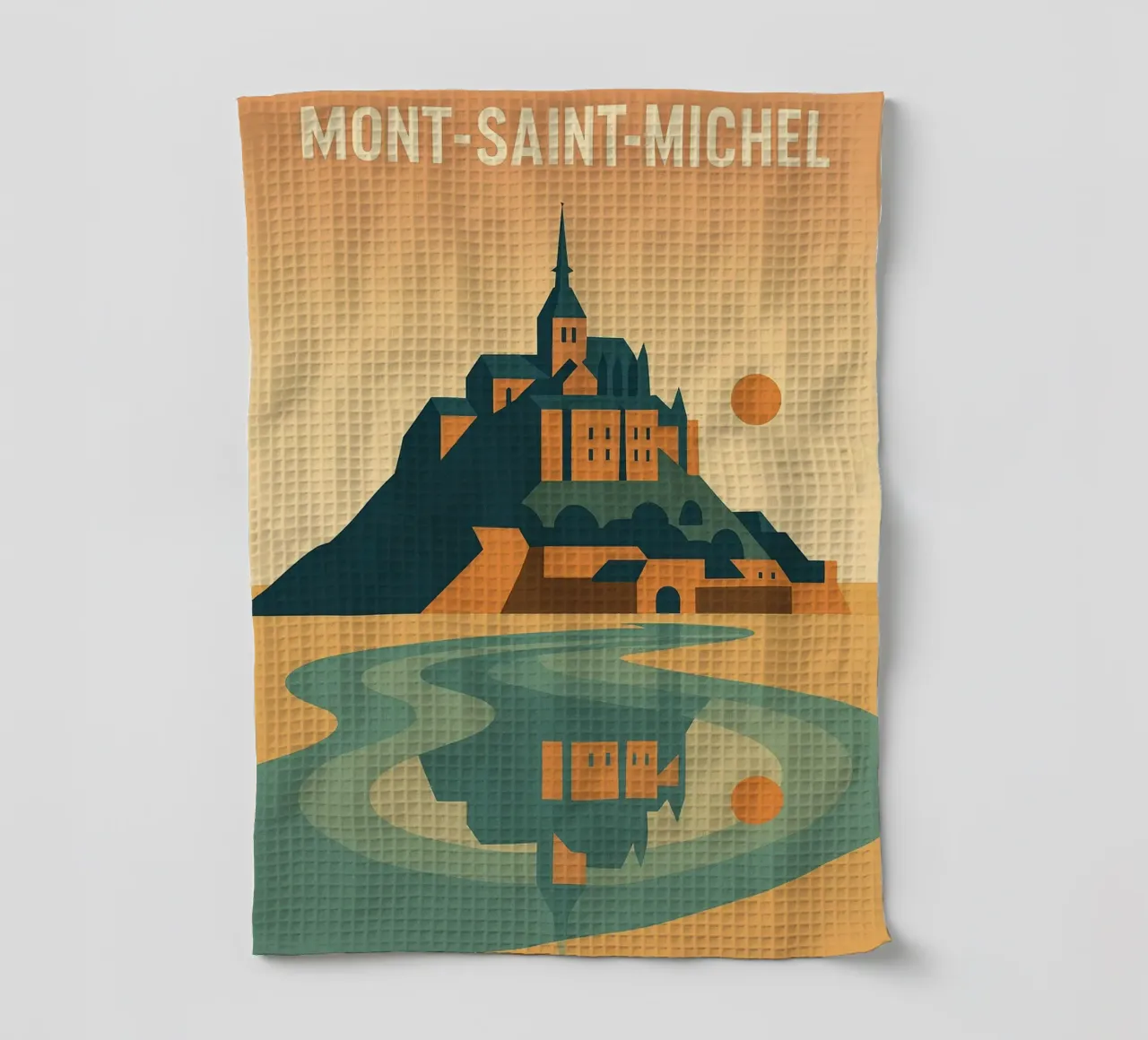 MONT-SAINT-MICHEL - Un'isola tra mare e cielo canovaccio da cucina da JETLAG | affiches voyage