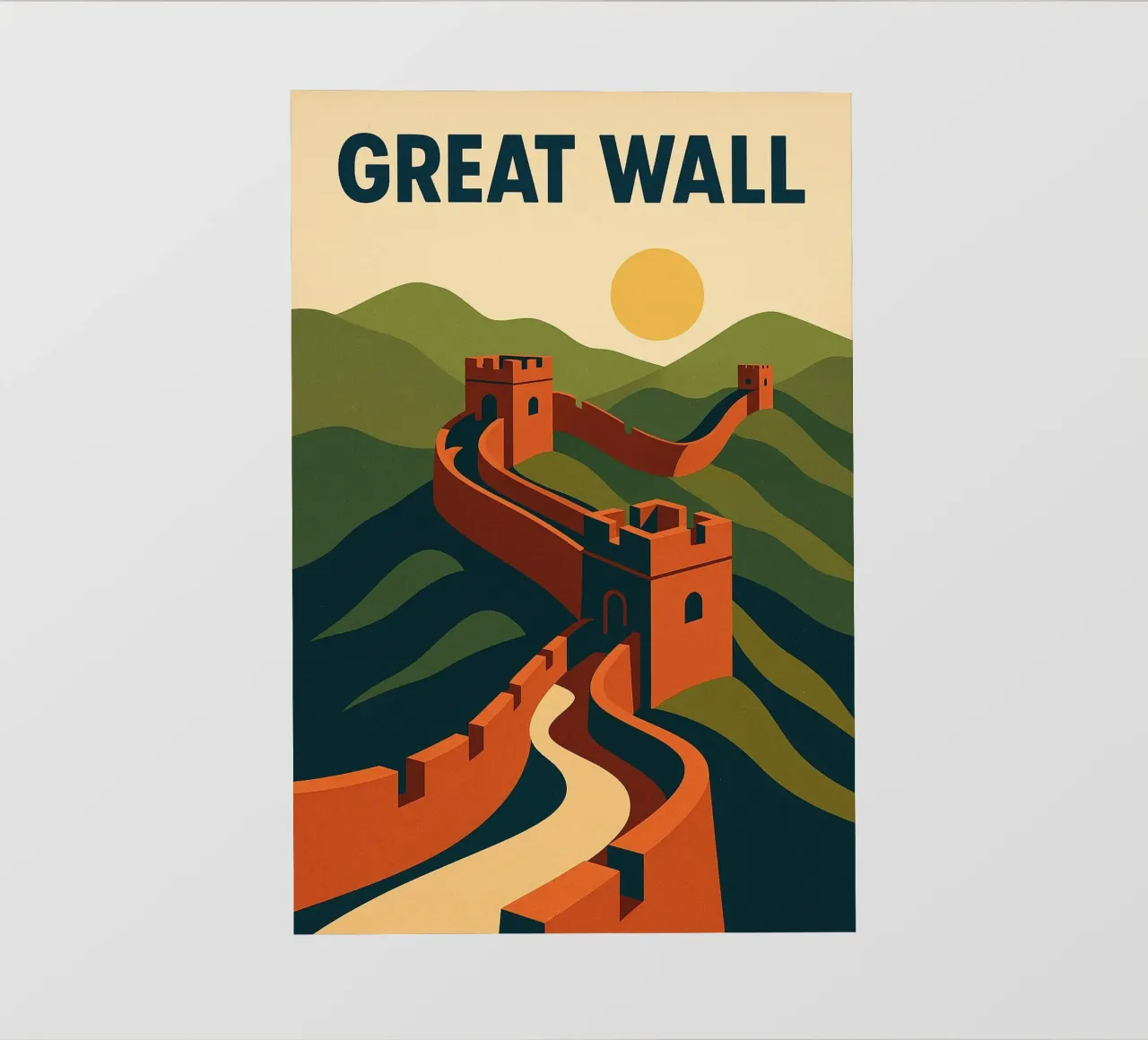 GRANDE MURO - L'infinito in prospettiva telo in pvc da JETLAG | affiches voyage