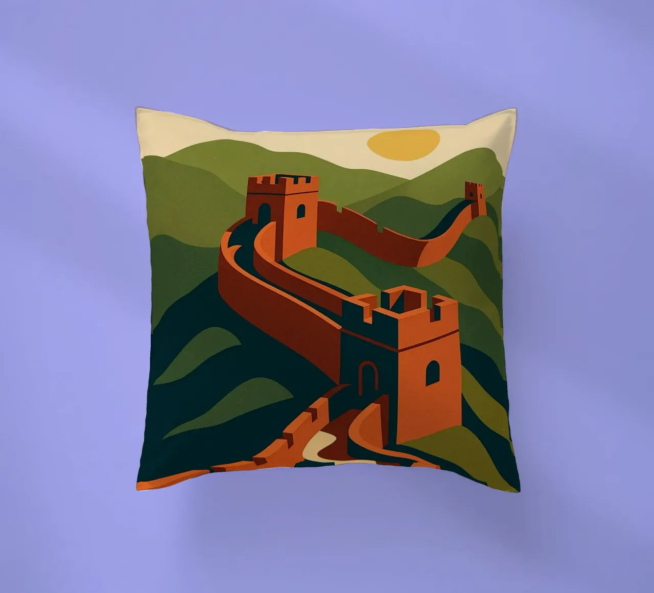 GRANDE MURO - L'infinito in prospettiva cuscino da JETLAG | affiches voyage