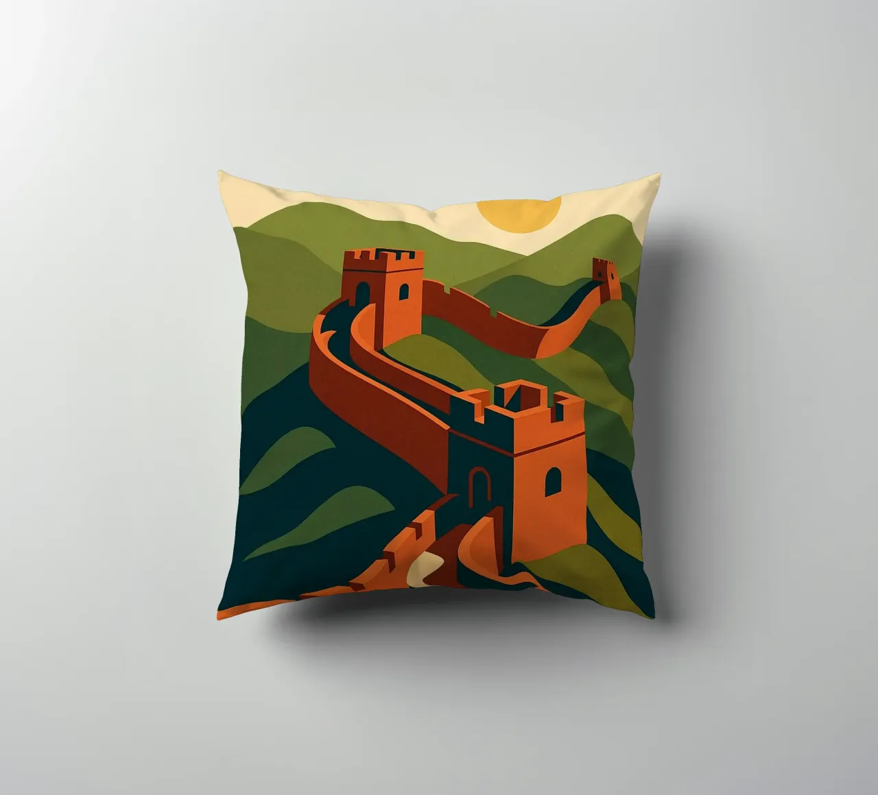 GRANDE MURO - L'infinito in prospettiva cuscino da JETLAG | affiches voyage
