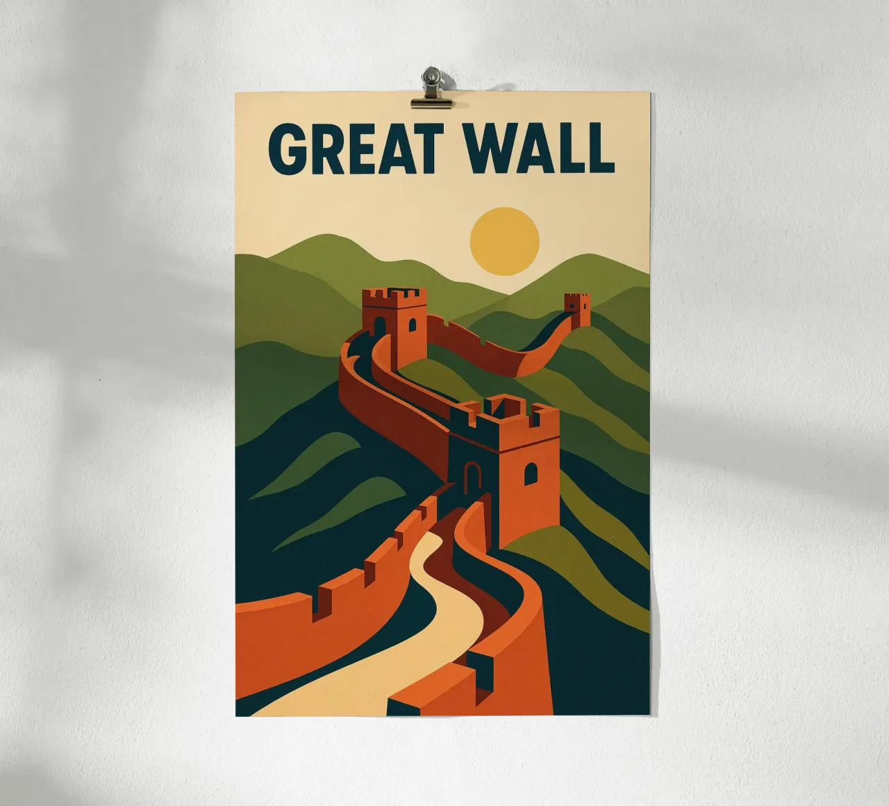 GRANDE MURO - L'infinito in prospettiva carta hahnemühle da JETLAG | affiches voyage