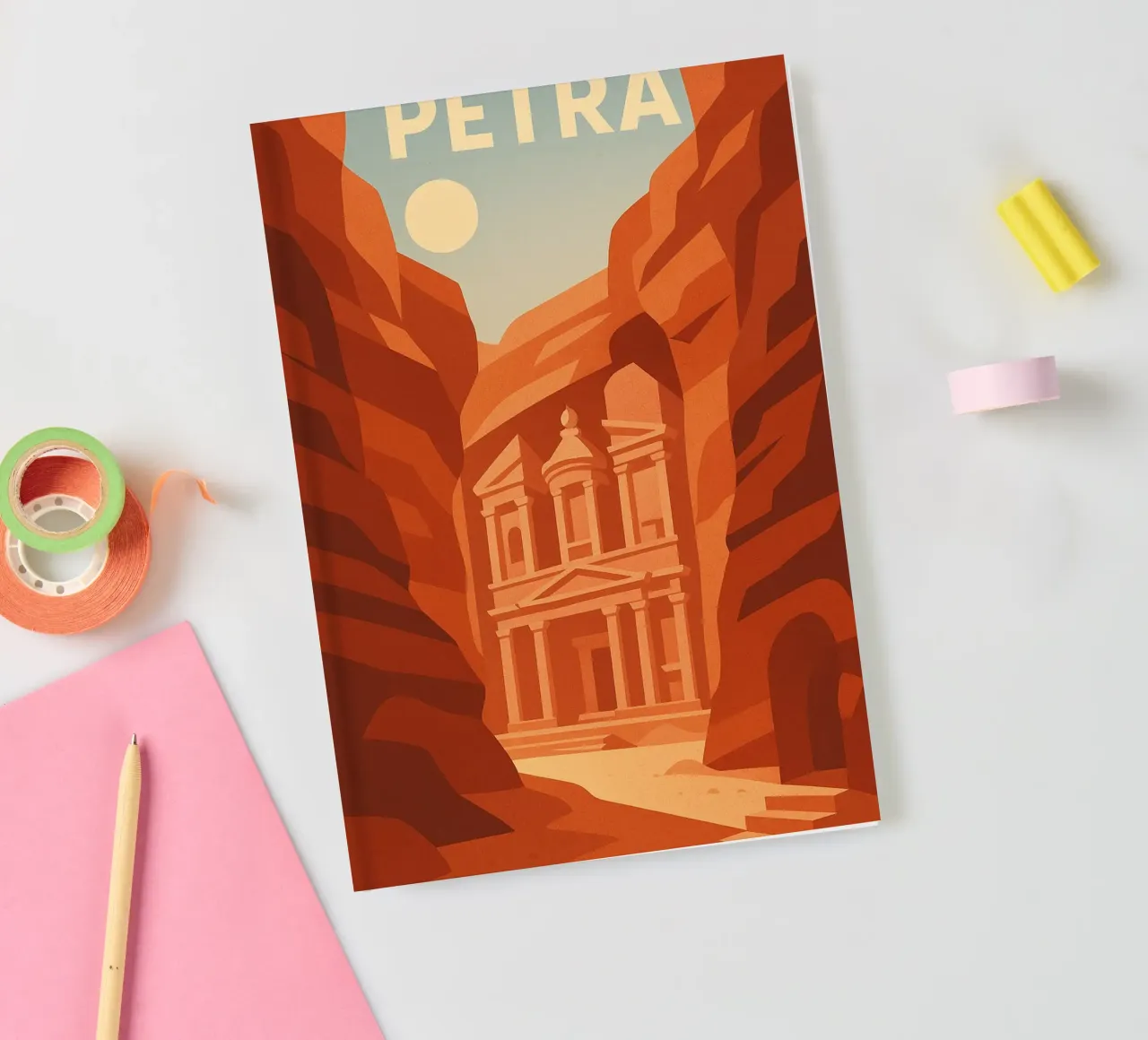 PETRA - Mystery carved in the rock notebook by JETLAG | affiches voyage