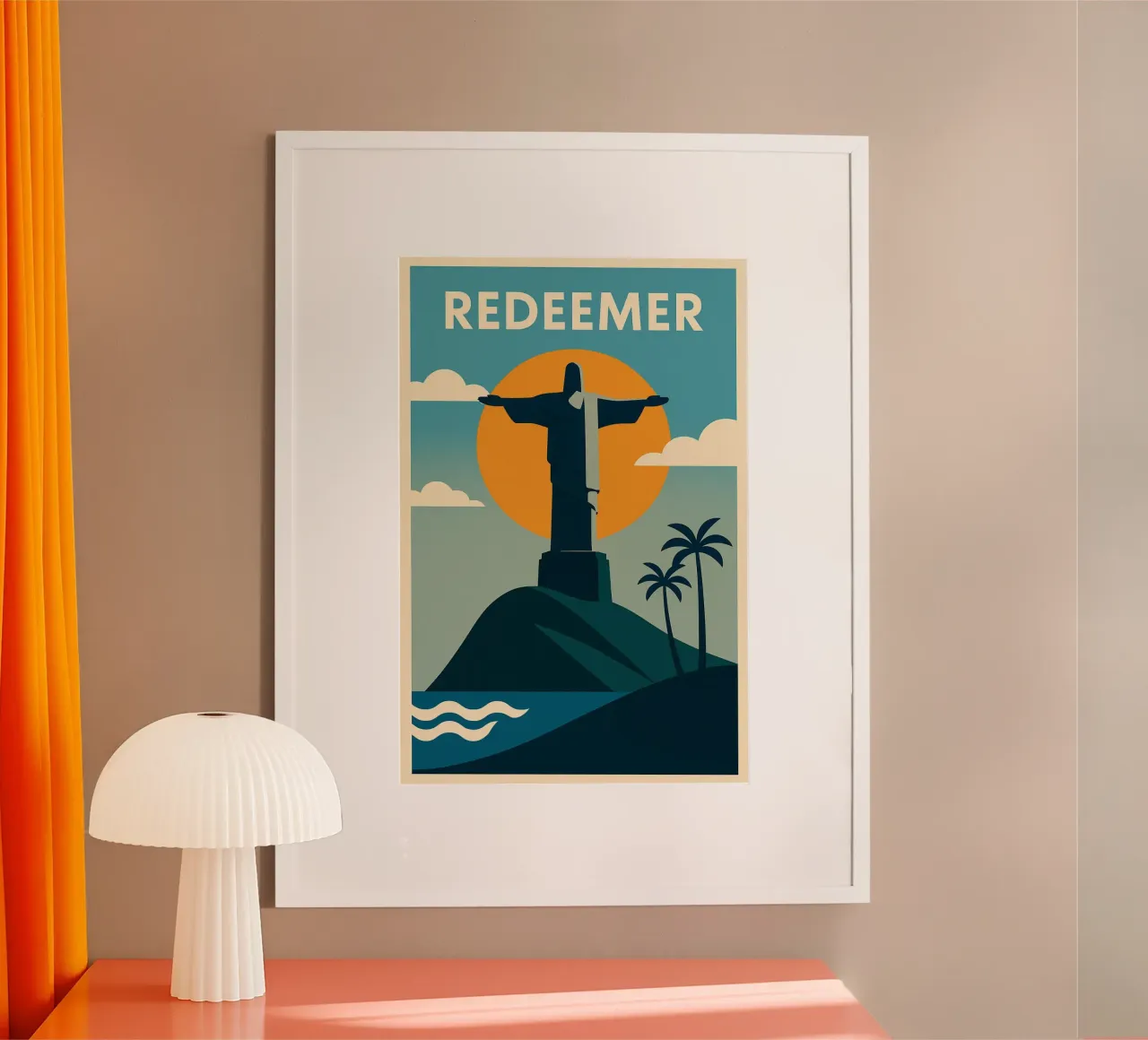 REDEEMER - Icône céleste from Rio de Janeiro hahnemühle by JETLAG | affiches voyage