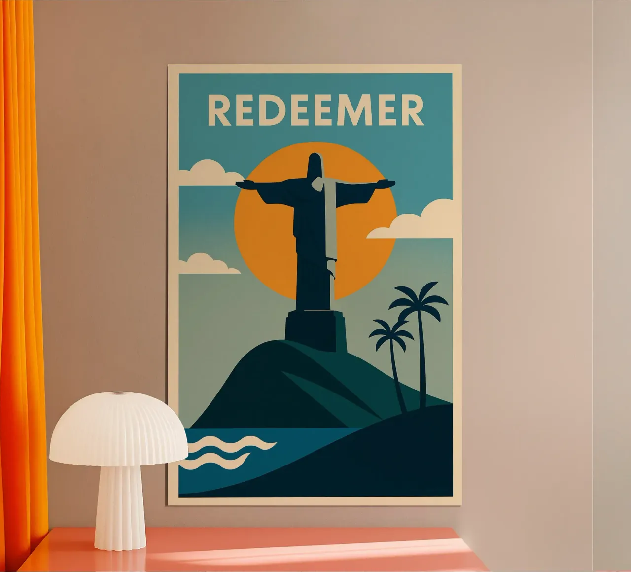 REDEEMER - Icône céleste from Rio de Janeiro hahnemühle by JETLAG | affiches voyage