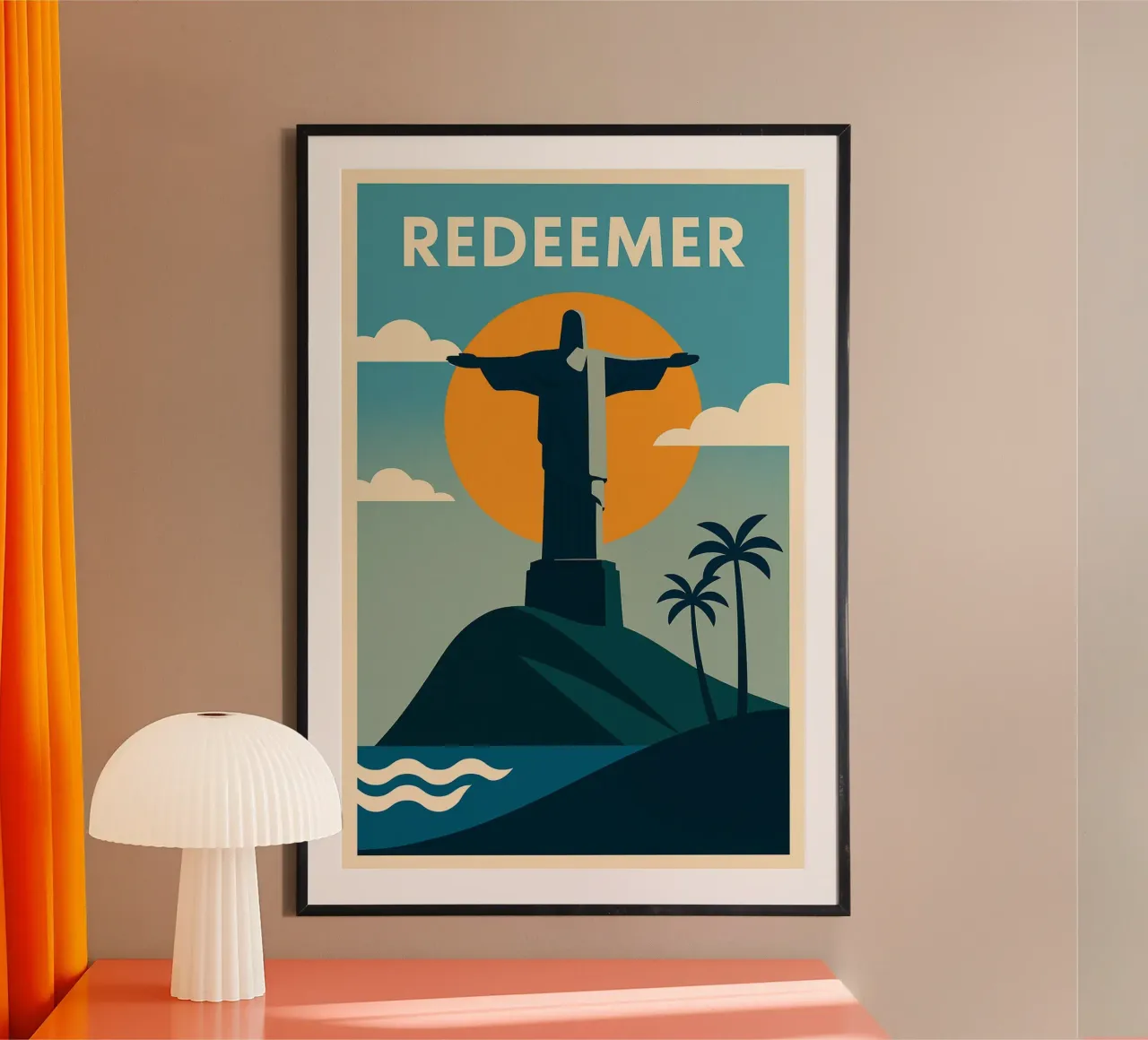 REDEEMER - Icône céleste from Rio de Janeiro hahnemühle by JETLAG | affiches voyage