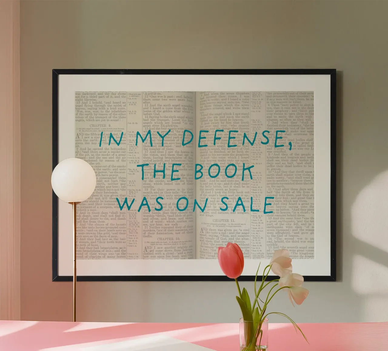 "En defensa del libro" - Cartel de declaración de arte conceptual poster de vintagepod