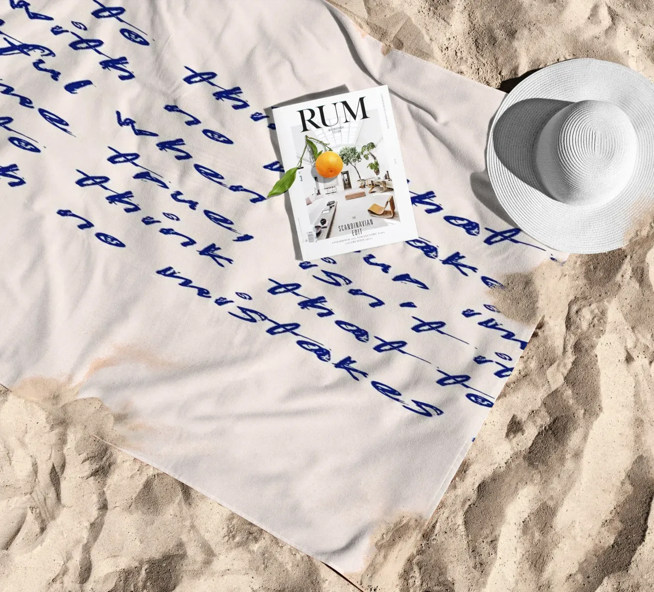 Domani: A New Day - Poster con citazioni ottimistiche telo mare da vintagepod