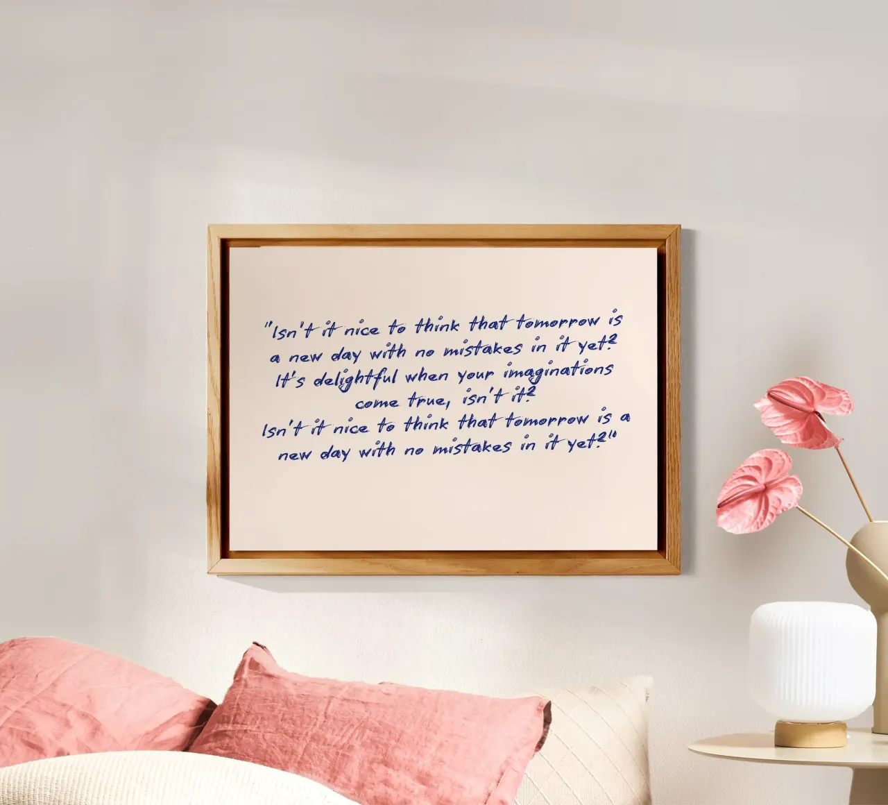 Domani: A New Day - Poster con citazioni ottimistiche alluminio dibond da vintagepod