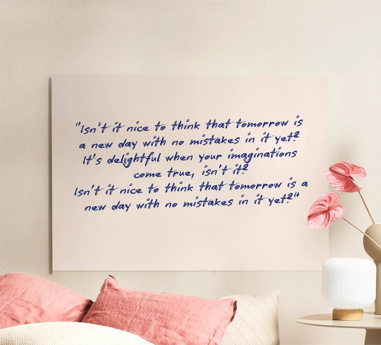 Domani: A New Day - Poster con citazioni ottimistiche alluminio dibond da vintagepod