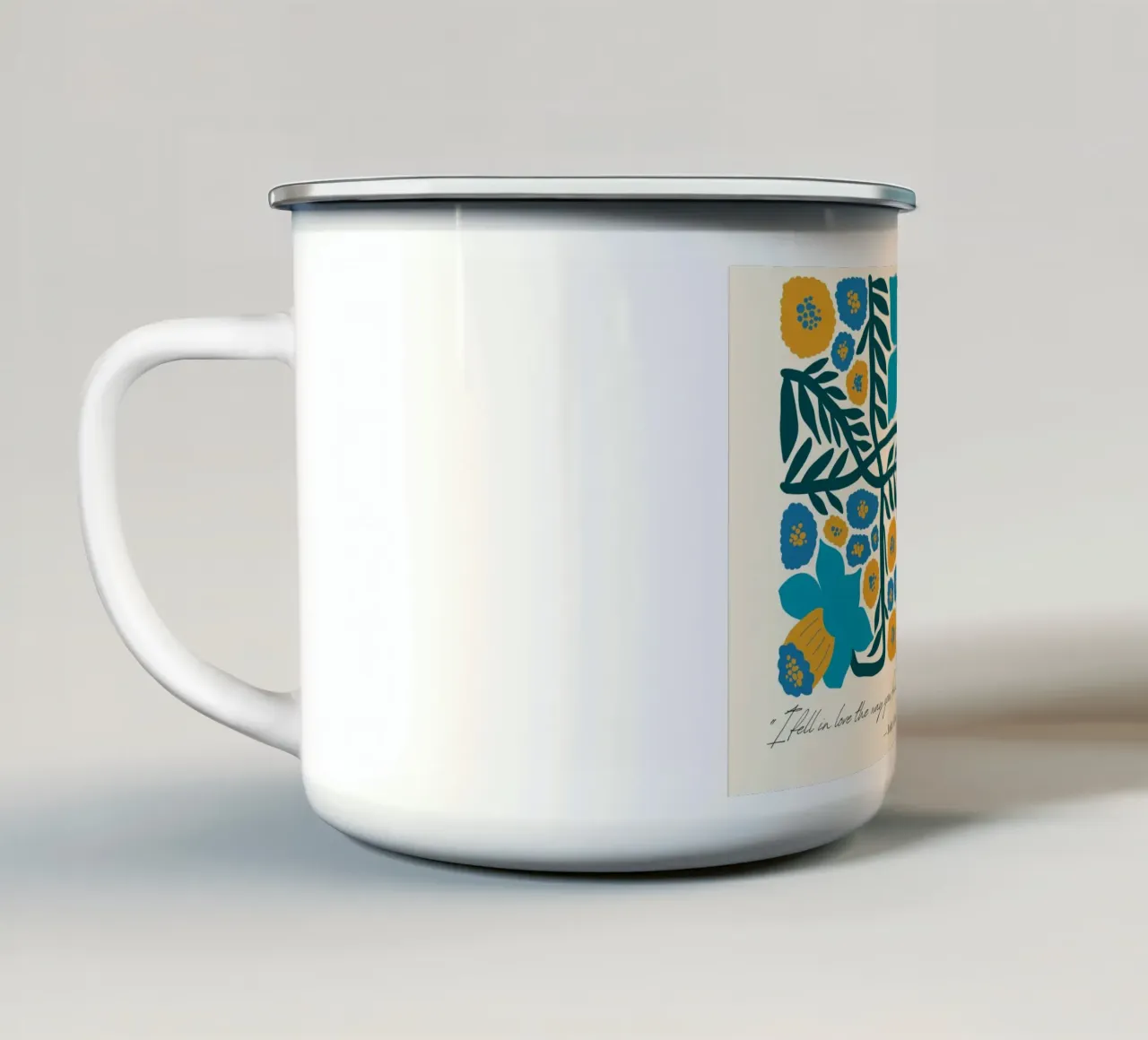 Poster floreale astratto "Fault in Our Stars" di John Green tazza in smalto da vintagepod